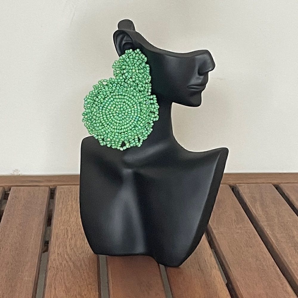 Bead Decor Statement Earrings